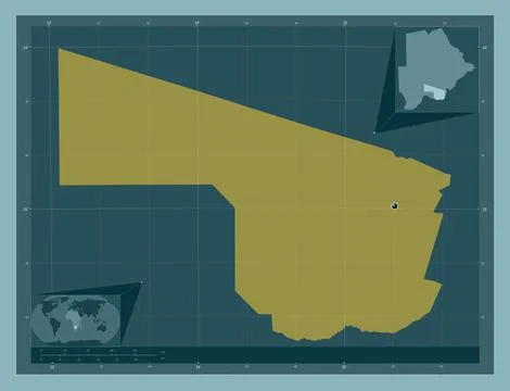 Southern, Botswana. Solid color shape Stock Illustration