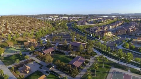 Southern California, Orange County, Community Park Stock Footage
