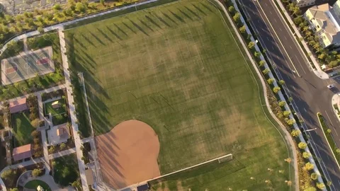 Southern California - Orange County - Community Park - Soccer Spin Stock Footage