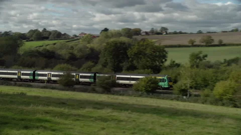 Southern Class 171 Diesel Multiple Units on the Uckfield Branch Stock Footage 146277982