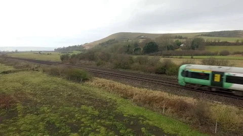 Southern rail train Video stock 70423721