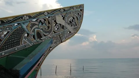 Southern Thai Boat Stock Footage 10768853