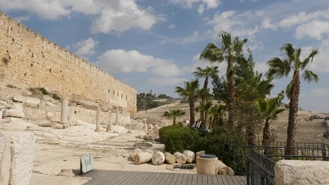 Southern wall of the Old City Stock Footage 101647533