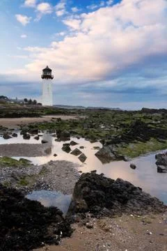Southerness lighthouse Stock Photos