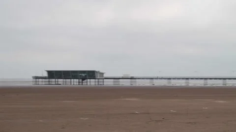 Southport Pier Pan Stock Footage 50243722