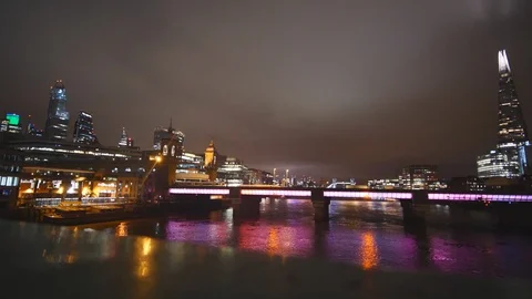 Southwark Bridge 4k Stock Footage