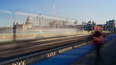 Southwark Bridge 4K TIMELAPSE Stock Footage 59853355