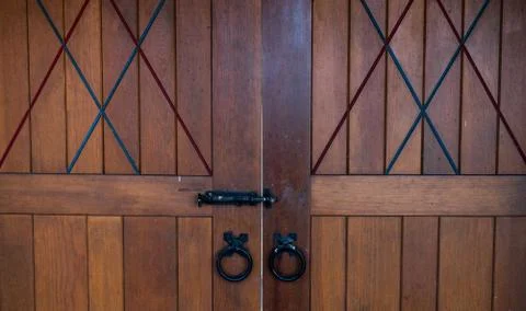 Southwest rustic door close up. Stock Photos