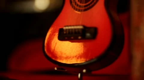 Souvenir guitar (Macro) ntsc 2 Stock Footage 19005558