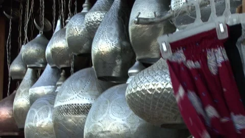 Souvenir lanterns in Egypt Stock-Footage 134466499