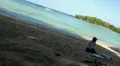 Souvenir Sellers diagonale at Bali beach HD Footage
