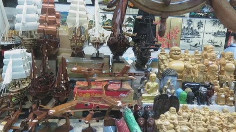 Souvenir shop Stock Footage 70547056