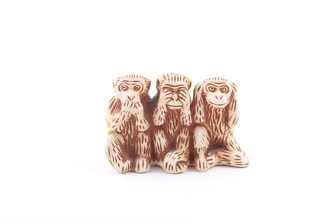 Souvenir - three monkeys Stock Photos