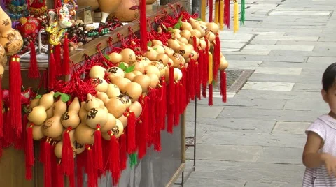 Souvenirs made from gourds, China Stock Footage 54769341