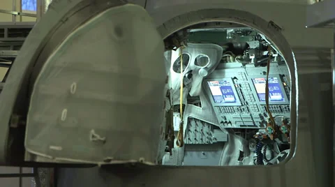 Souz simulator open hatch Stock Footage 34811709