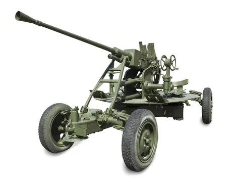 Soviet 37 mm automatic anti-aircraft gun 61-K, model 1939 Stock Photos