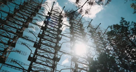 Soviet abandoned missile defense radar Stock-Footage 138992556