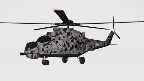 Soviet Air Force Helicopter 2 Stock Illustration