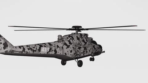 Soviet Air Force Helicopter 5 Stock Illustration