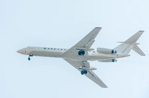 Soviet airliner tu-134 Stock Photos