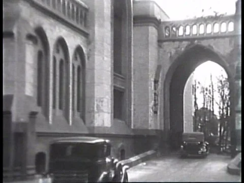Soviet and Chinese diplomats engage in peace talks in Moscow, Russia, in 1930. Stock Footage