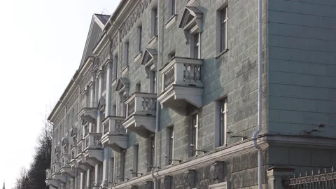 Soviet architacture building Vídeos de archivo 123318008