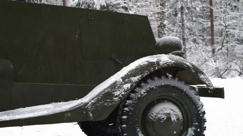 Soviet armored car, from the Second World War Stock Footage 220712764