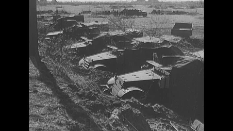 Soviet artillery begins its attack Stock Footage 103381998