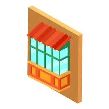 Soviet balcony icon, isometric style Stock Illustration