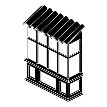 Soviet balcony icon, simple style Stock Illustration