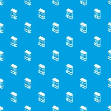 Soviet balcony pattern vector seamless blue Stock Illustration