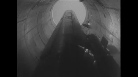 Soviet ballistic missile test. Cold War Stock Footage 322120122