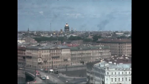 Soviet Cityscape View Stock Footage 278399366