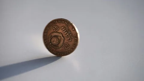 Soviet coin. Stock Footage 154532498