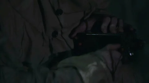 Soviet commando lays the explosives. World war II. The reconstruction Stock Footage 63752849