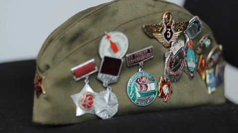 Soviet Communist Medals Stock Footage 46126806