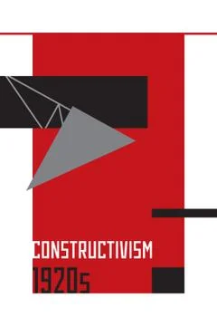 Soviet constructivism abstract illustration. 1920s Stockillustratie