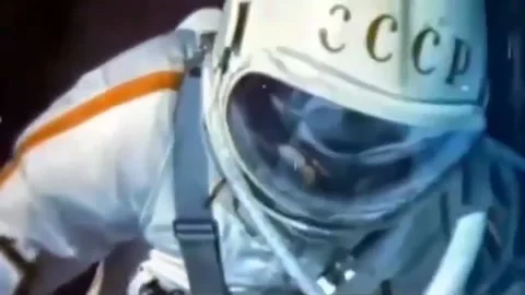 Soviet Cosmonaut  Leonov is preparing for a flight into space. 1964 (4) Stock Footage 235872923