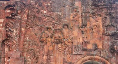 Soviet era reliefs representing Stock Photos
