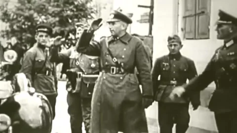 Soviet-fascist parade in Brest on September 22, 1939 (9) Video stock 239016668