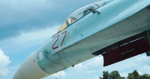 Soviet Fighter Plane In Vdnkh Expo Park Stock Footage 134178667