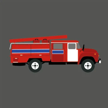 Soviet fire truck ZIL 131 Stock Illustration
