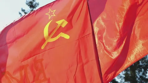 Soviet flags flying. 스톡 동영상 89647406