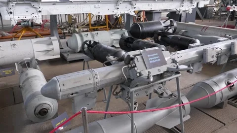 Soviet general purpose air-dropped bomb with a high-explosive warhead Stock Footage 296061986