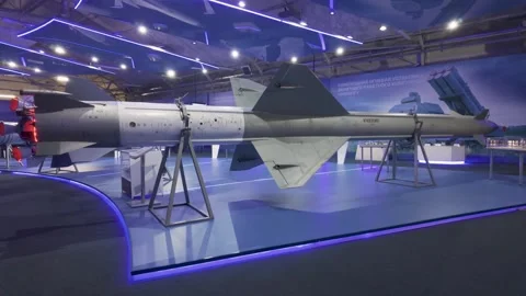 Soviet guided missile display at Patriot Park in Kubinka Russia Video stock 339247961