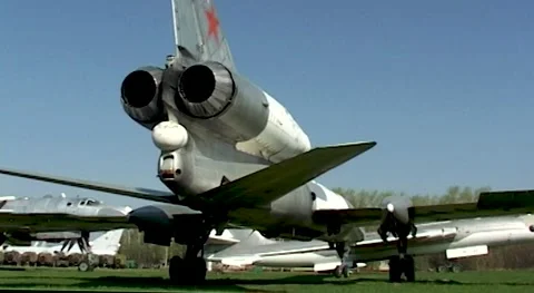 Soviet heavy supersonic long-range missile carrier aircraft Tu-22. NATO-Blinder Stock Footage 171802726