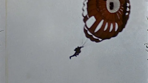 Soviet Helicopter Pilot Man Ejects Escapes Jumps Bailout 70s Vintage Film Movie Stock Footage 76331225