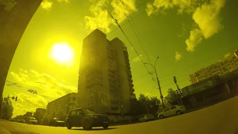 Soviet high-rise building, time-lapse 動画素材 107425128