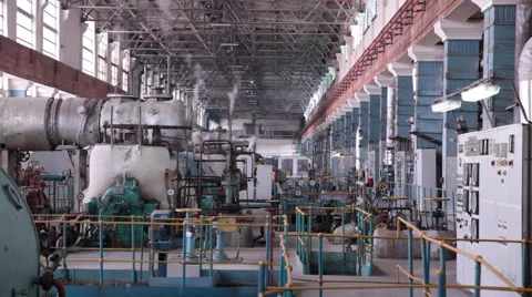 Soviet hydroelectric plant Stock Footage 51543145