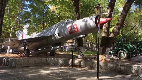 Soviet Jet in Chisinau, Moldova. Stock Footage 84814556